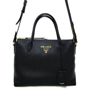 Prada Vitello Dino Leather Handbag Bag